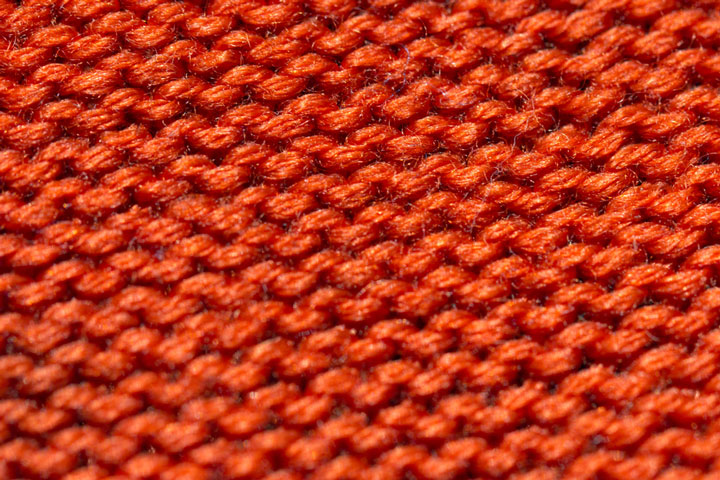 orange knit fabric (large image)
