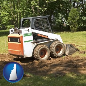 landscaping equipment (a skid-steer loader) - with New Hampshire icon