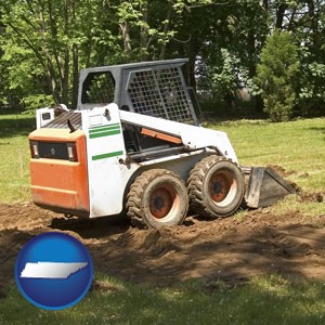 landscaping equipment (a skid-steer loader) - with Tennessee icon