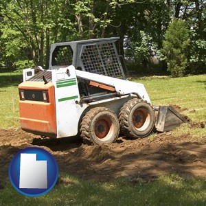 landscaping equipment (a skid-steer loader) - with Utah icon
