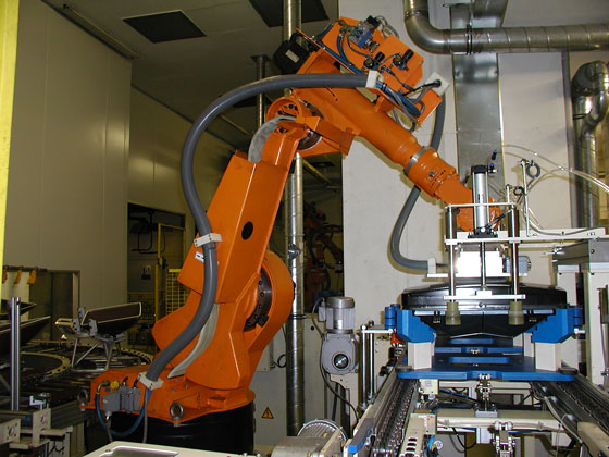 orange manufacturing robot