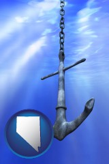 nevada map icon and a marine anchor