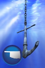 oklahoma map icon and a marine anchor
