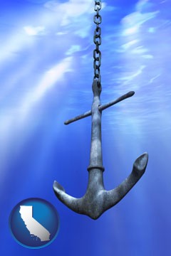 a marine anchor - with California icon