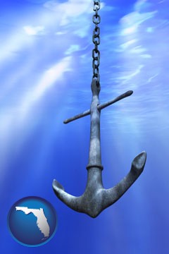 a marine anchor - with Florida icon