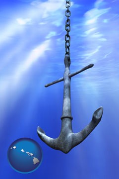a marine anchor - with Hawaii icon