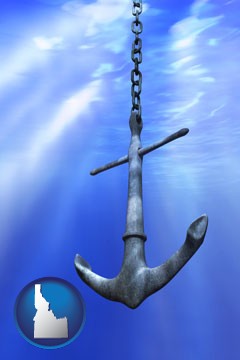 a marine anchor - with Idaho icon