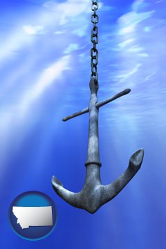 a marine anchor - with Montana icon