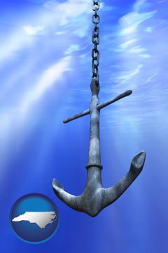 a marine anchor - with North Carolina icon