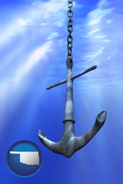 a marine anchor - with Oklahoma icon