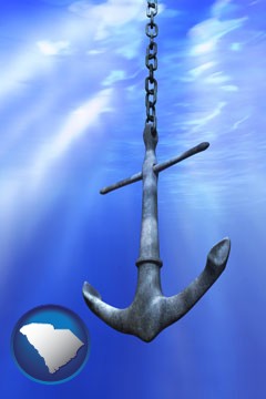 a marine anchor - with South Carolina icon