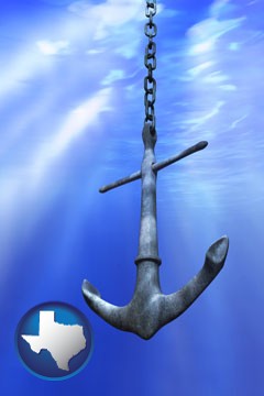 a marine anchor - with Texas icon
