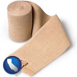 a medical bandage - with California icon