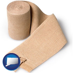 a medical bandage - with Connecticut icon