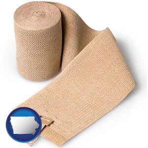 a medical bandage - with Iowa icon