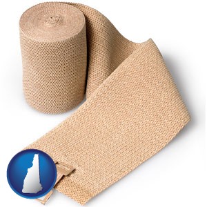 a medical bandage - with New Hampshire icon