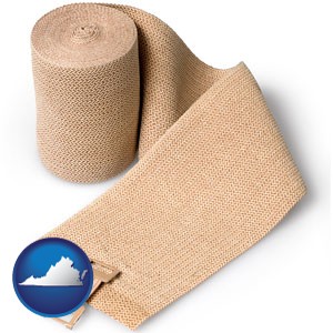 a medical bandage - with Virginia icon