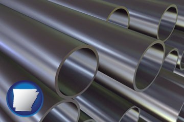 metal pipes - with Arkansas icon