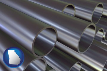 metal pipes - with Georgia icon