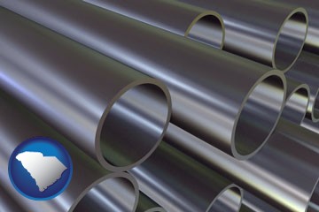 metal pipes - with South Carolina icon