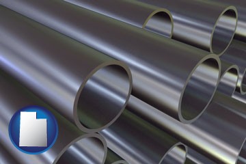 metal pipes - with Utah icon