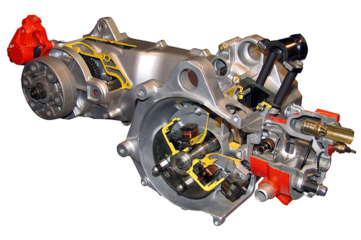 an internal combustion motorbike engine (large image)