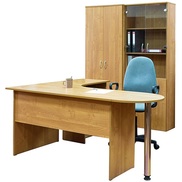 office furniture (a desk, chair, bookcase, and cabinet) (large image)