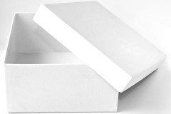 a white, paperboard box
