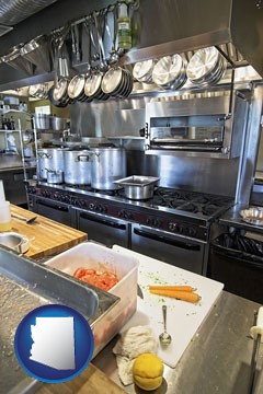 a restaurant kitchen - with Arizona icon