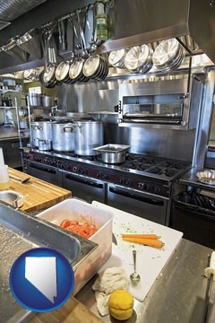 a restaurant kitchen - with Nevada icon