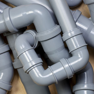gray sewer pipes