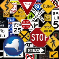 new-york road signs