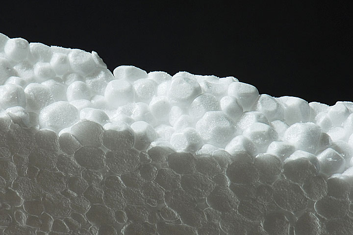 a white styrofoam insulation board (large image)