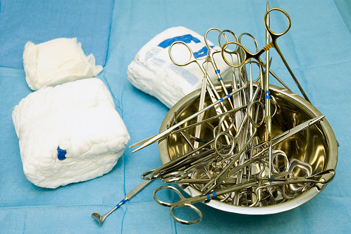 surgical instruments and bandages (large image)