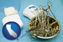 california surgical instruments and bandages