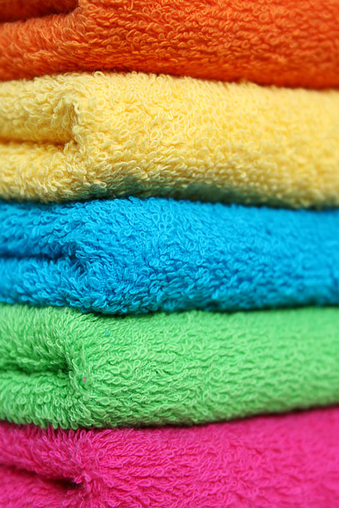 colorful bath towels (large image)