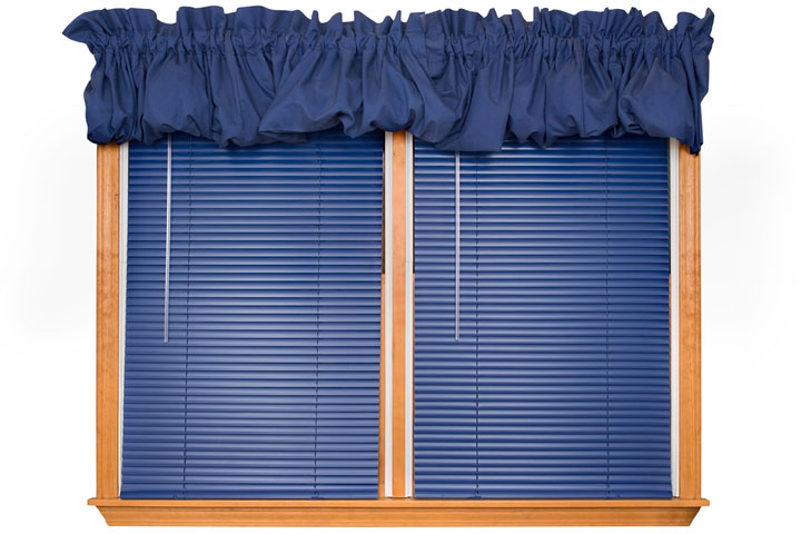 window blinds and valance curtains (large image)
