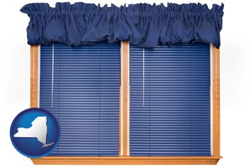 window blinds and valance curtains - with New York icon