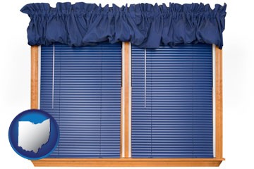 window blinds and valance curtains - with Ohio icon