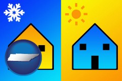 tennessee map icon and the concept of air conditioning