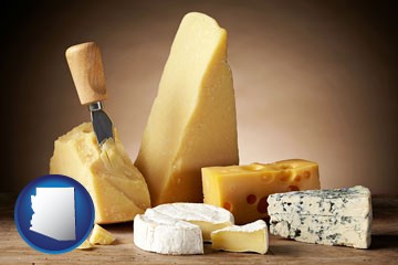 assorted cheeses - with Arizona icon