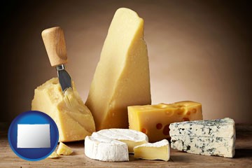 assorted cheeses - with Colorado icon