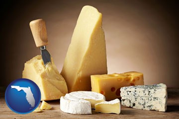 assorted cheeses - with Florida icon