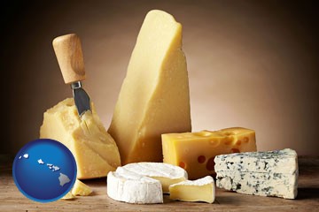 assorted cheeses - with Hawaii icon