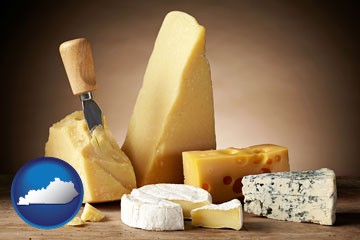 assorted cheeses - with Kentucky icon