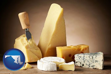 assorted cheeses - with Maryland icon