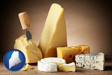 assorted cheeses - with Maine icon