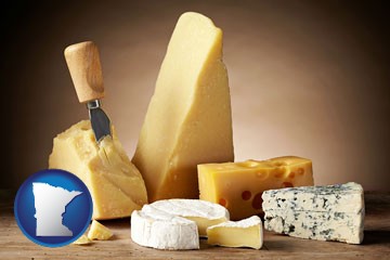 assorted cheeses - with Minnesota icon