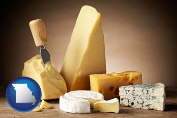 assorted cheeses - with Missouri icon