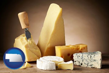 assorted cheeses - with Nebraska icon